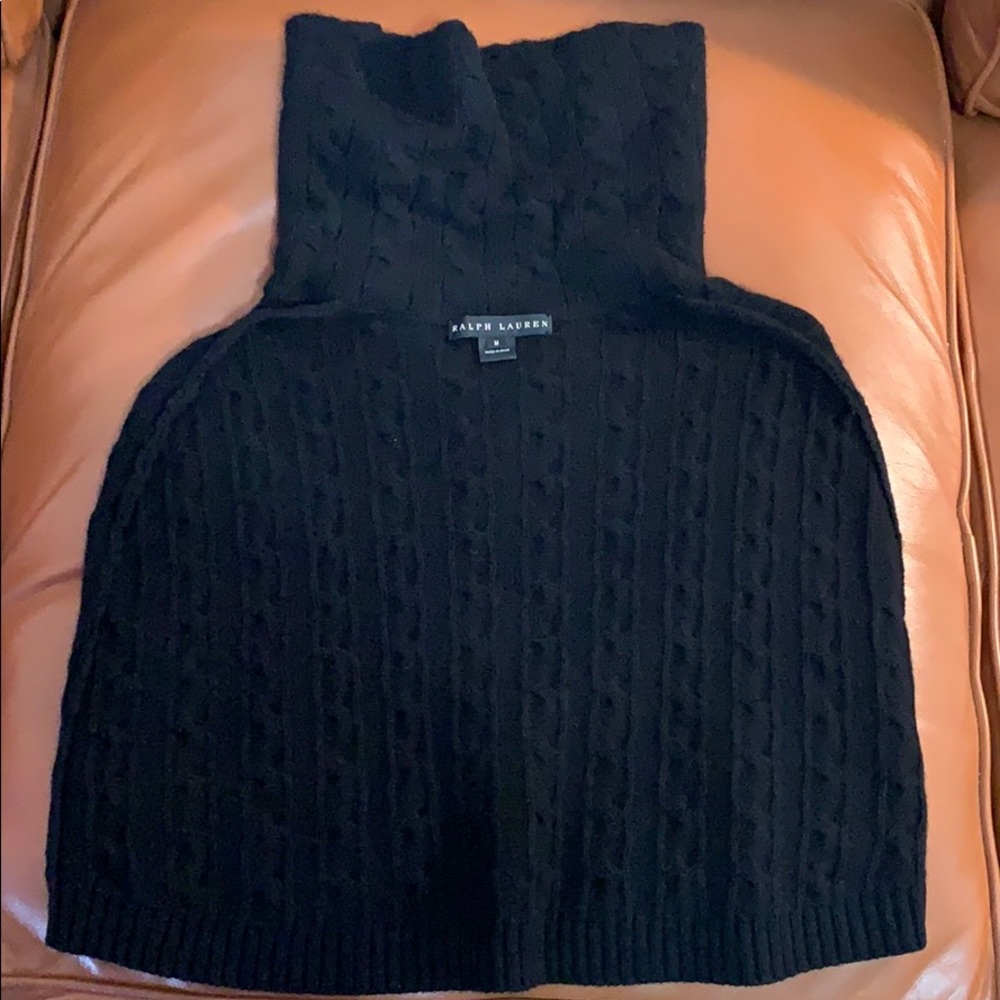 Ralph Lauren medium black label cashmere caplet - Picture 6 of 6
